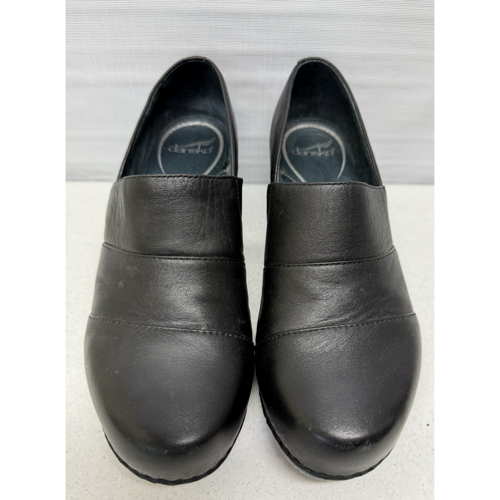 DANSKO Tenly Women's Black Leather Wedge Loafers Shoes Size 42 /12